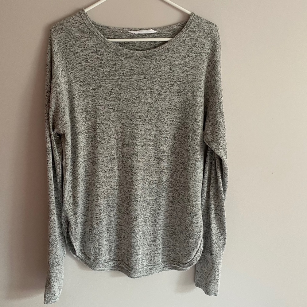 MEMBERS MARK soft gray heathered long sleeve top